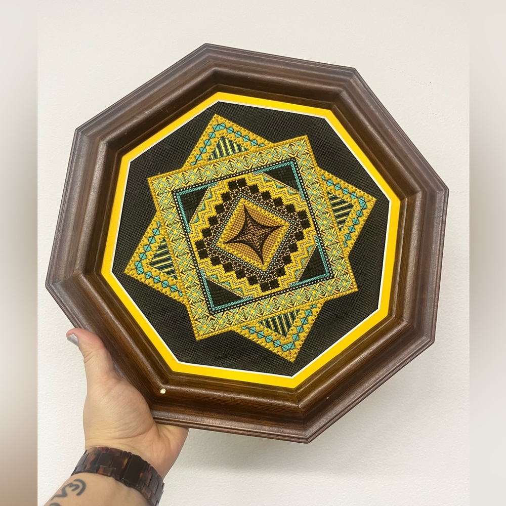 Framed Needlepoint Stitch wall art